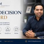 GACM featured image with Syed Raheel Shahzad — سيد راحيل شهزاد — representing authority, evidence, exceptions and review within one governance decision record