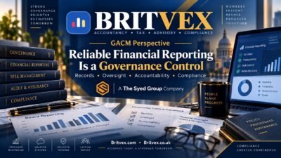 Britvex financial reporting as a governance control showing accounts, records, oversight, accountability, compliance and risk review