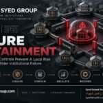 GACM institutional risk containment showing governance, oversight, escalation, compliance and operational controls within The Syed Group